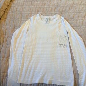 Athleta White Long Sleeve Top